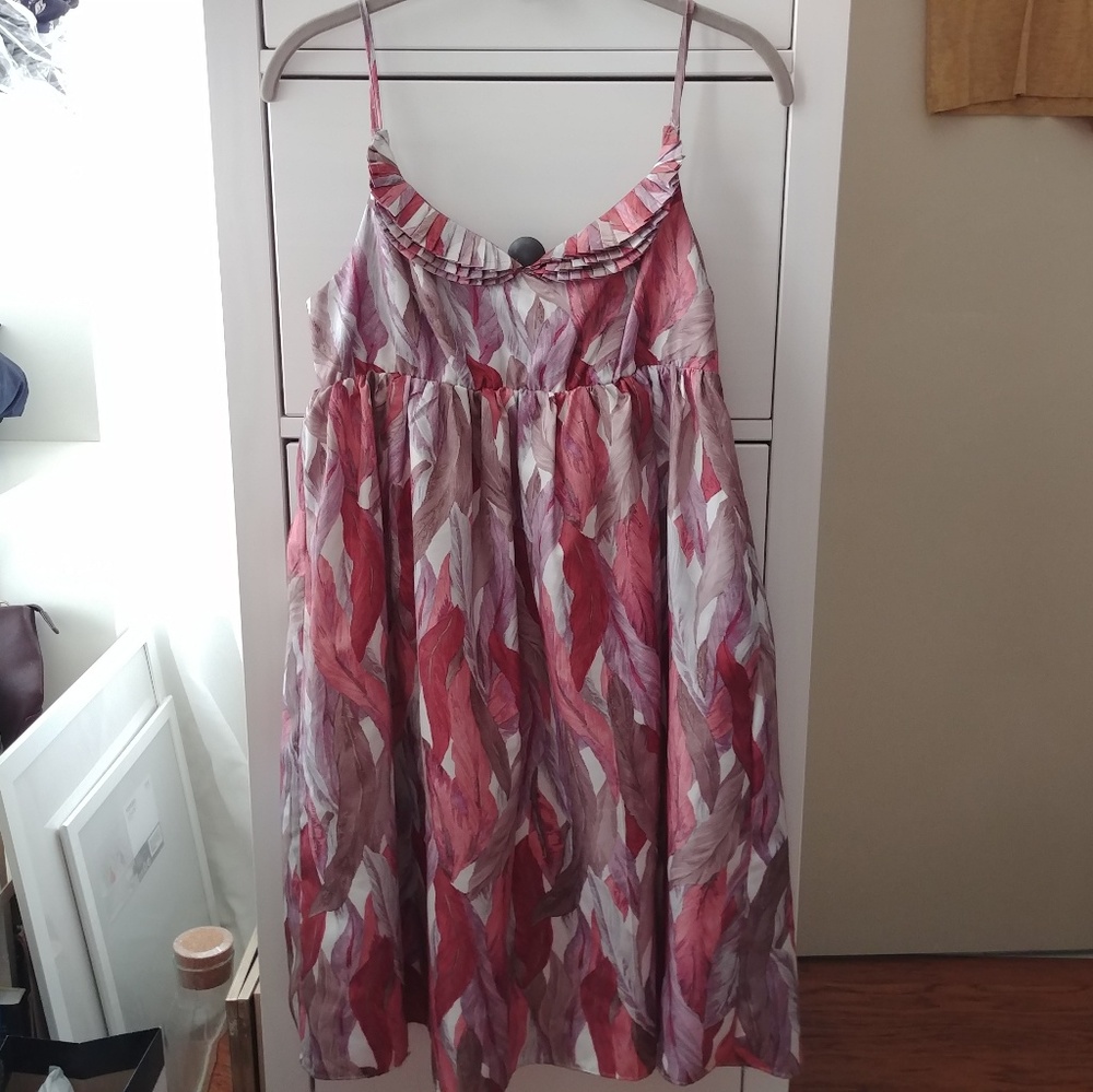 LC Lauren Conrad Babydoll Feather Dress
